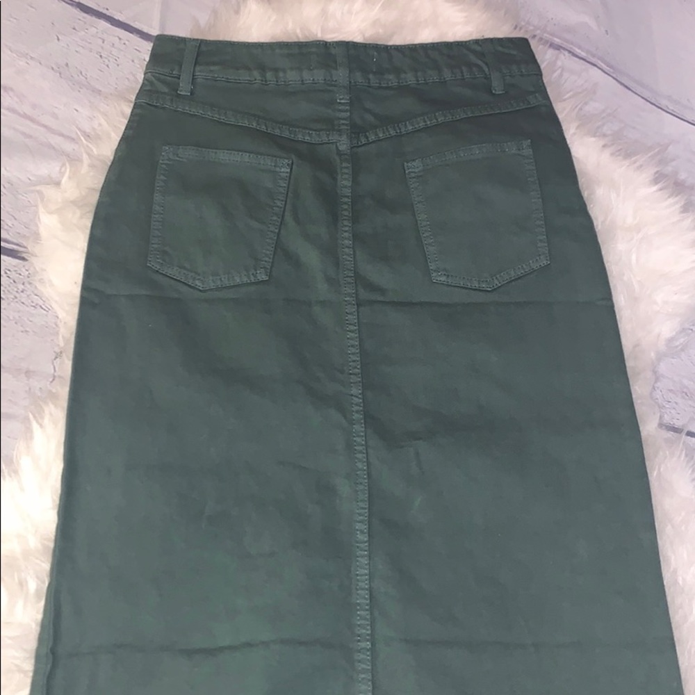 Rachel Antonoff Carlotta Green  Denim Skirt Size 4 - Picture 8 of 10